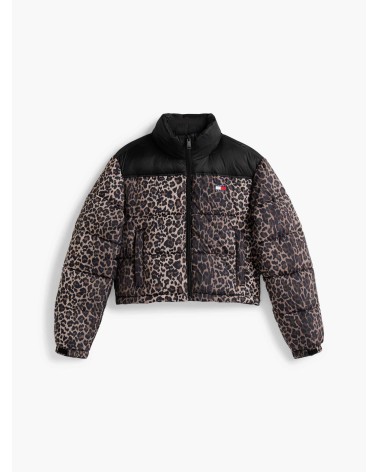 CAZADORA CROPPED ACOLCHADA ANIMAL PRINT TOMMY JEANS