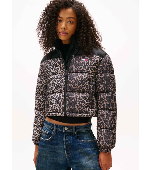 CAZADORA CROPPED ACOLCHADA ANIMAL PRINT TOMMY JEANS