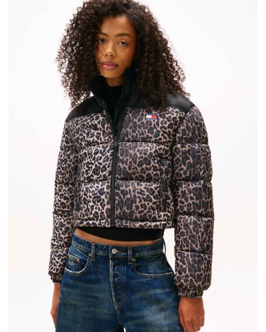 CAZADORA CROPPED ACOLCHADA ANIMAL PRINT TOMMY JEANS
