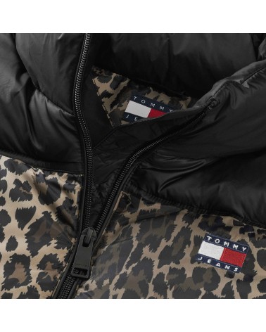 CAZADORA CROPPED ACOLCHADA ANIMAL PRINT TOMMY JEANS