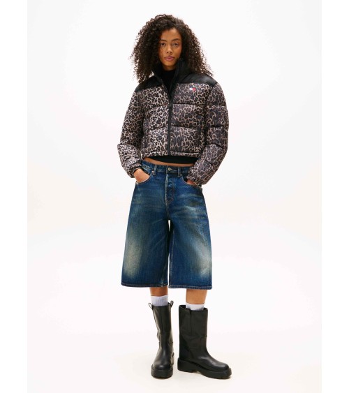 CAZADORA CROPPED ACOLCHADA ANIMAL PRINT TOMMY JEANS