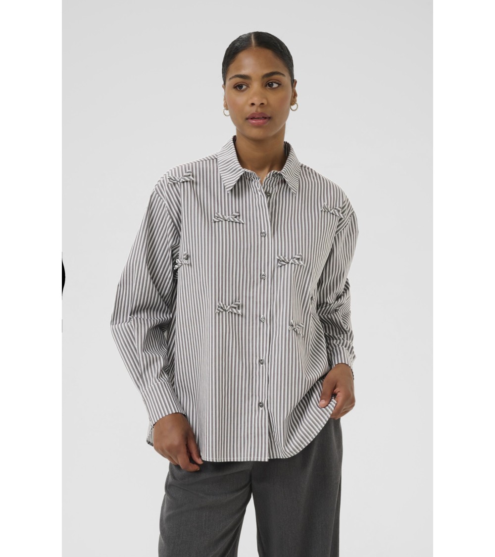 CAMISA OVERSIZE CON LAZOS KAMARIANNE DE KAFFE
