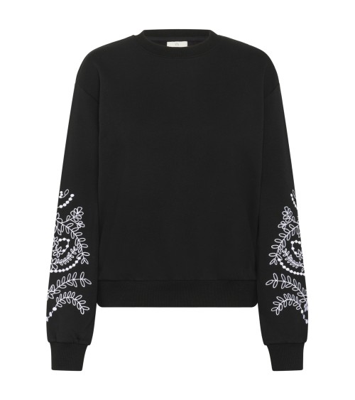 SUDADERA CON BORDADOS EN LAS MANGAS KAVIVIAN KAFFE
