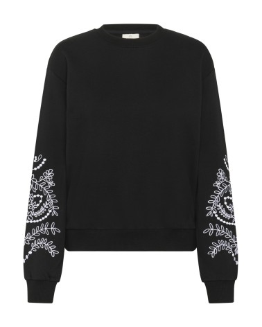 SUDADERA CON BORDADOS EN LAS MANGAS KAVIVIAN KAFFE