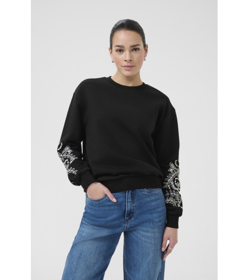 SUDADERA CON BORDADOS EN LAS MANGAS KAVIVIAN KAFFE