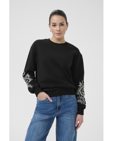 SUDADERA CON BORDADOS EN LAS MANGAS KAVIVIAN KAFFE