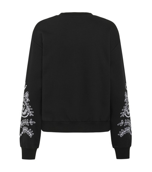SUDADERA CON BORDADOS EN LAS MANGAS KAVIVIAN KAFFE