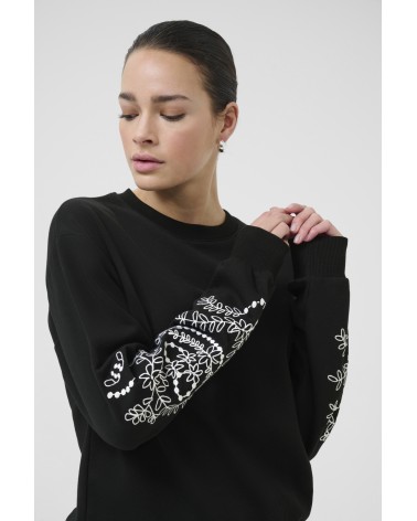 SUDADERA CON BORDADOS EN LAS MANGAS KAVIVIAN KAFFE