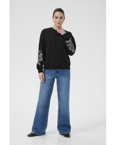 SUDADERA CON BORDADOS EN LAS MANGAS KAVIVIAN KAFFE