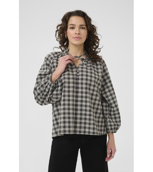 BLUSA DE CUADROS CUELLO MAO KAELNA DE KAFFE