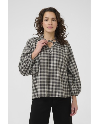 BLUSA DE CUADROS CUELLO MAO KAELNA DE KAFFE