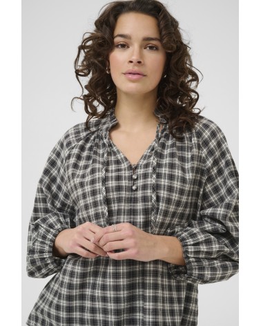 BLUSA DE CUADROS CUELLO MAO KAELNA DE KAFFE