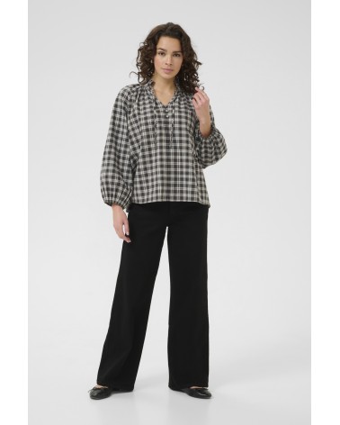 BLUSA DE CUADROS CUELLO MAO KAELNA DE KAFFE