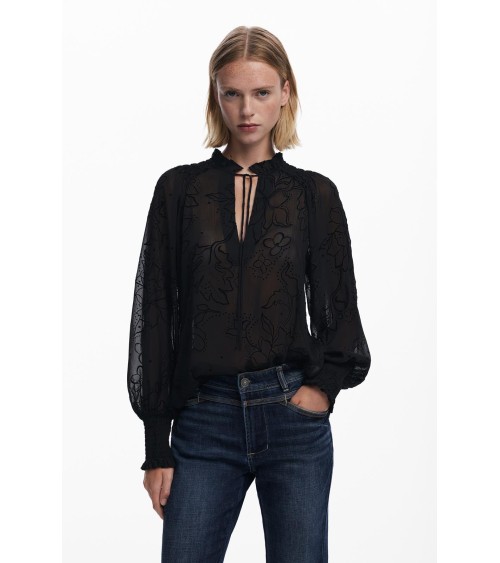 BLUSA FLOKI TRANSPARENTE DESIGUAL