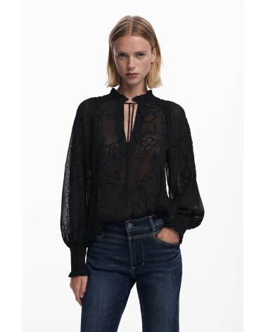 BLUSA FLOKI TRANSPARENTE DESIGUAL