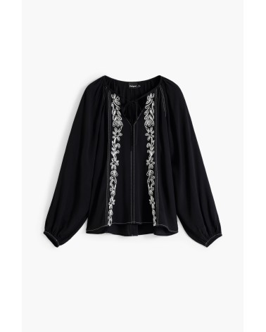 BLUSA TALLO  CON BORDADOS DESIGUAL