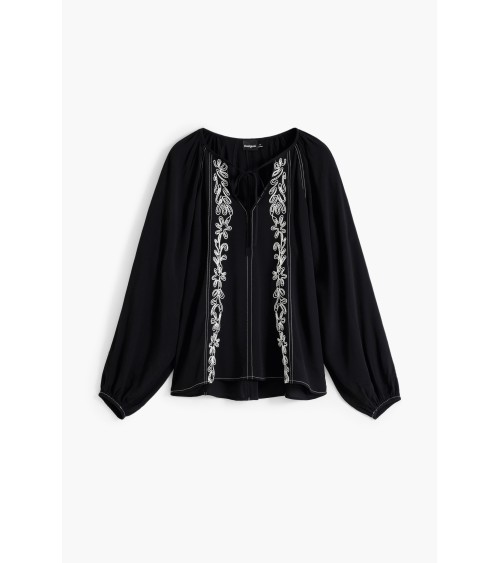 BLUSA TALLO  CON BORDADOS DESIGUAL