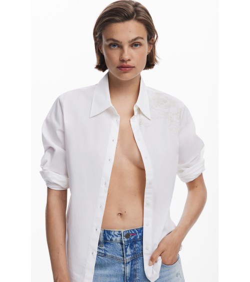 CAMISA BROIDFLO CON BORDADOS DESIGUAL