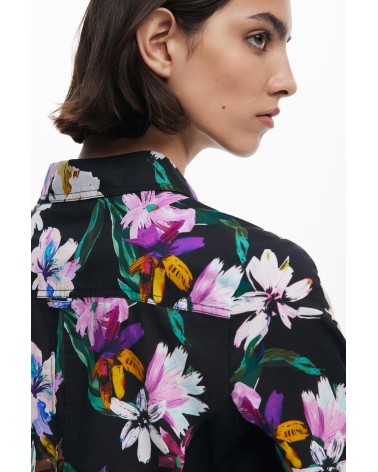 CAMISA ESTAMPADA COSTADILLO PLISADO DESIGUAL