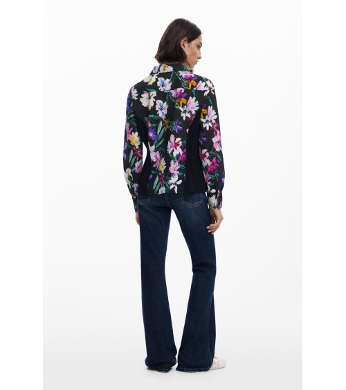 CAMISA ESTAMPADA COSTADILLO PLISADO DESIGUAL