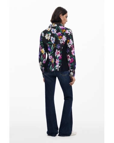CAMISA ESTAMPADA COSTADILLO PLISADO DESIGUAL