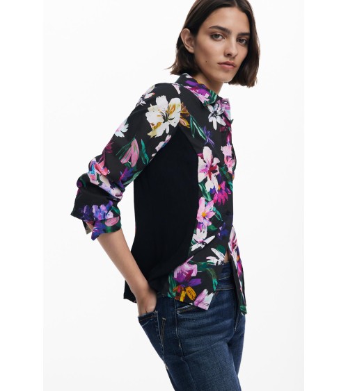 CAMISA ESTAMPADA COSTADILLO PLISADO DESIGUAL