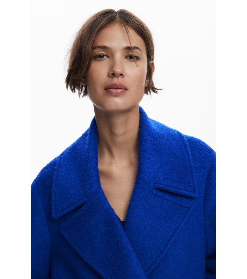CHAQUETÓN DE PAÑO RIZO SHORTCOLOR DESIGUAL