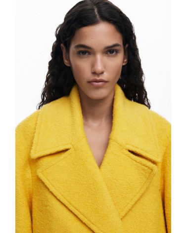 CHAQUETÓN DE PAÑO RIZO SHORTCOLOR DESIGUAL