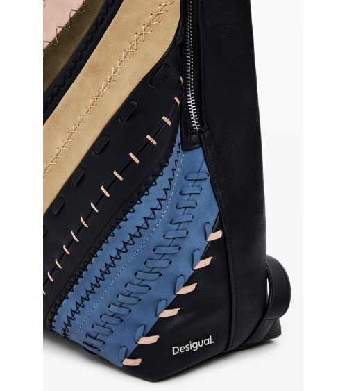 MOCHILA QUEBEC CON COMBINACIÓN DE TEJIDOS DE DESIGUAL