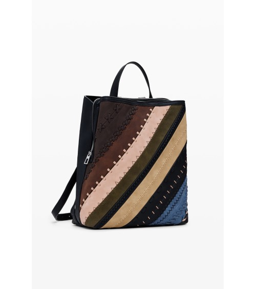 MOCHILA QUEBEC CON COMBINACIÓN DE TEJIDOS DE DESIGUAL