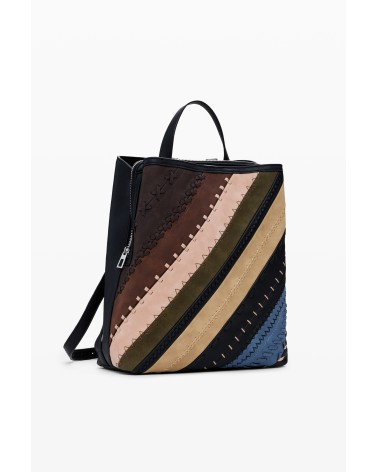 MOCHILA QUEBEC CON COMBINACIÓN DE TEJIDOS DE DESIGUAL