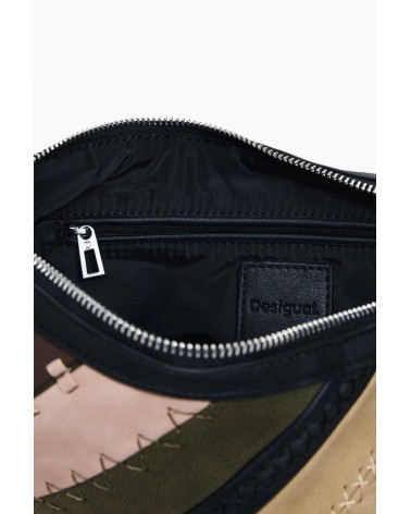 BOLSO QUEBEC CON COMBINACIÓN DE TEJIDOS DESIGUAL