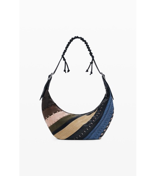 BOLSO QUEBEC CON COMBINACIÓN DE TEJIDOS DESIGUAL