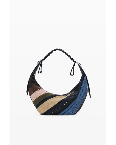 BOLSO QUEBEC CON COMBINACIÓN DE TEJIDOS DESIGUAL
