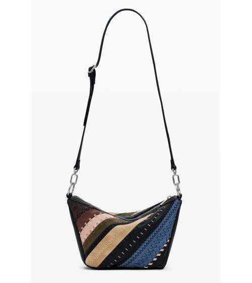 BOLSO QUEBEC MINI CON COMBINACIÓN DE TEJIDOS DESIGUAL