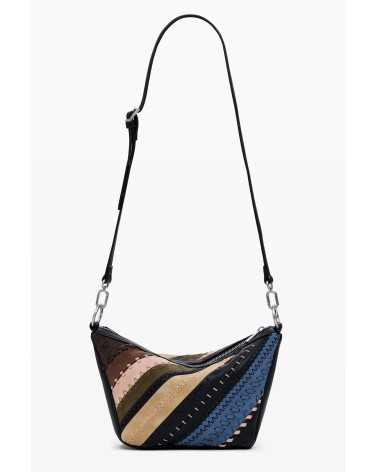BOLSO QUEBEC MINI CON COMBINACIÓN DE TEJIDOS DESIGUAL