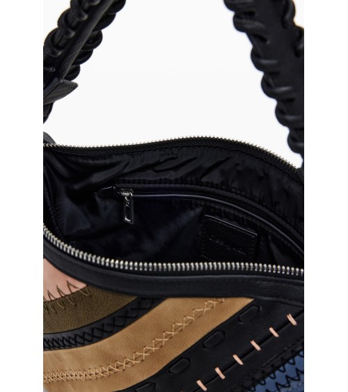 BOLSO QUEBEC MINI CON COMBINACIÓN DE TEJIDOS DESIGUAL