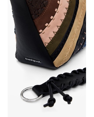 BOLSO QUEBEC MINI CON COMBINACIÓN DE TEJIDOS DESIGUAL