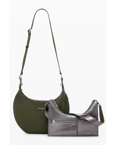 BOLSO 2 EN 1 DESMONTABLE DELTA LYRA OLIVE DESIGUAL