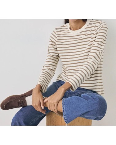 CAMISETA STRIPES ECRU-BEIGE DE eseOese