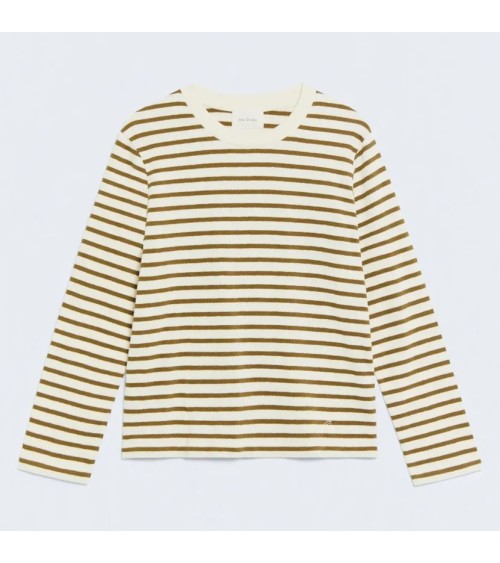 CAMISETA STRIPES ECRU-OLIVA DE eseOese