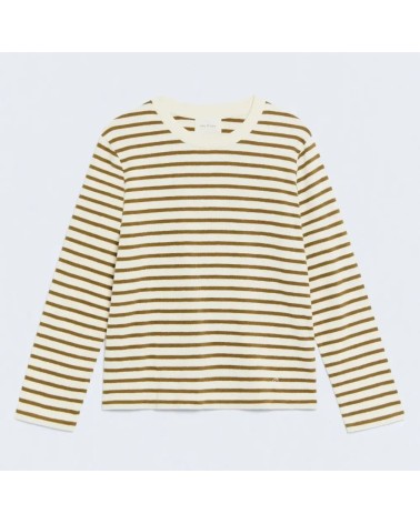 CAMISETA STRIPES ECRU-OLIVA DE eseOese