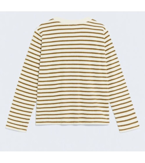 CAMISETA STRIPES ECRU-OLIVA DE eseOese