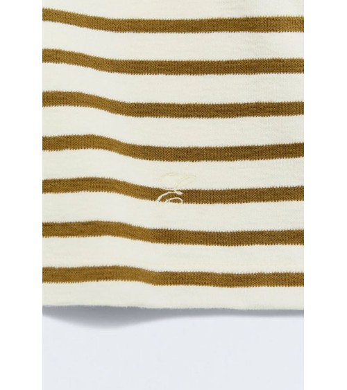 CAMISETA STRIPES ECRU-OLIVA DE eseOese