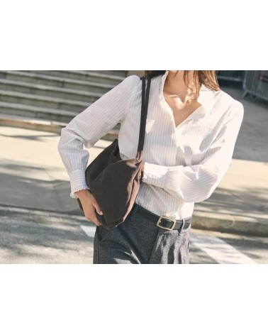 CAMISA ELISABETH BURGUNDY PINSTRIPE eseOese