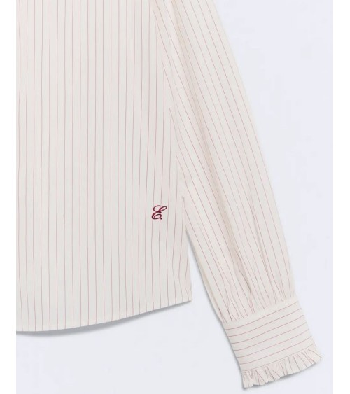 CAMISA ELISABETH BURGUNDY PINSTRIPE eseOese