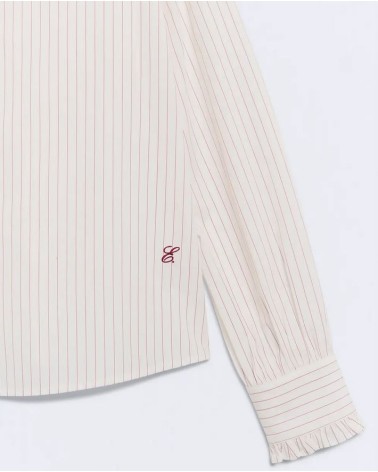 CAMISA ELISABETH BURGUNDY PINSTRIPE eseOese