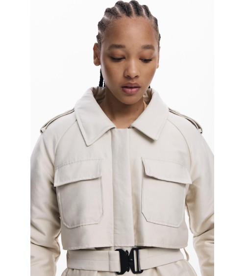 GABARDINA EMPIRE CON CAPUCHA DESMONTABLE DESIGUAL