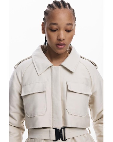 GABARDINA EMPIRE CON CAPUCHA DESMONTABLE DESIGUAL