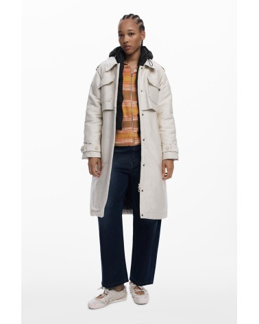 GABARDINA EMPIRE CON CAPUCHA DESMONTABLE DESIGUAL